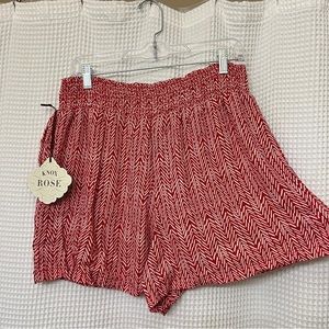Knox Rose Red and White Shorts Medium